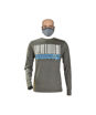 Image sur T-shirt longues manches en coton + masque - Ngaoundéré - Made in Cameroon - Gris