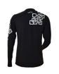 Image sur T-shirt longues manches en coton + masque - Carreaux blanc - Made in cameroon - Noir