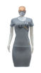 Image sur T-shirt, jupe et masque en coton - Up collection - Made in Cameroon - Gris