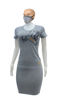 Image sur T-shirt, jupe et masque en coton - Up collection - Made in Cameroon - Gris