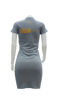 Image sur T-shirt, jupe et masque en coton - Up collection - Made in Cameroon - Gris