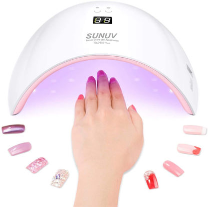Image de Lampe UV Sèche Ongles Portable, Séchoir à Ongles Professionnel avec Minuterie Automatique et LCD Ecran Pour Vernis Semi Permanent, Gel et Vernis LED