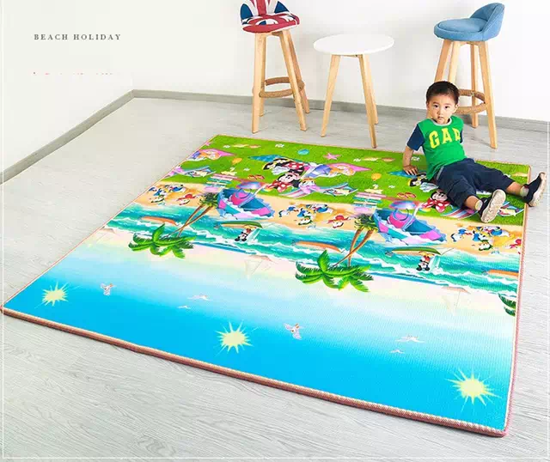 Image sur Tapis d'éveil jouet pour enfants multicolores 200×180×0,5cm