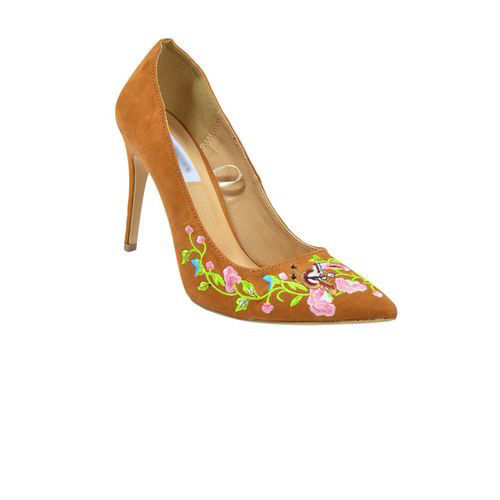 escarpin marron daim