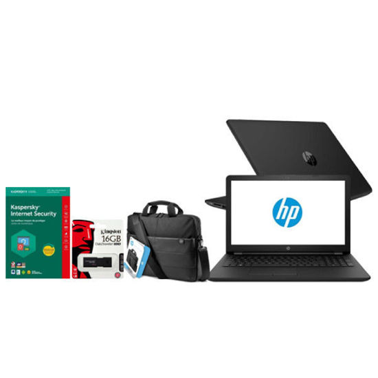 Image sur Laptop HP 15 - db0007nk + Sacoche Noir pour Ordinateur HP + Antivirus 2 pouces Kapersky + Clé USB Kingston 16GB