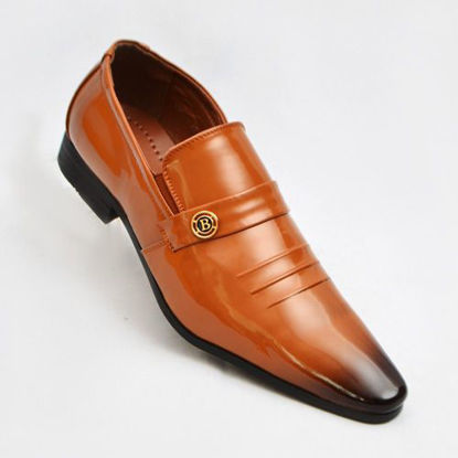 Image de Chaussures De  Ville En Simili Cuir - Marron
