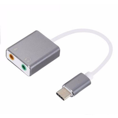 Agrandir l'image de Carte son externe USB Type-C vers Jack 7.1 canaux 3,5 mm casque stéréo adaptateur pour de cartes audio - noir Image de Carte son externe USB Type-C vers Jack 7.1 canaux 3,5 mm casque stéréo adaptateur pour de cartes audio - noir