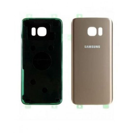 Image sur Vitre Arrière Pour Samsung Galaxy S7 Edge - Jaune Or