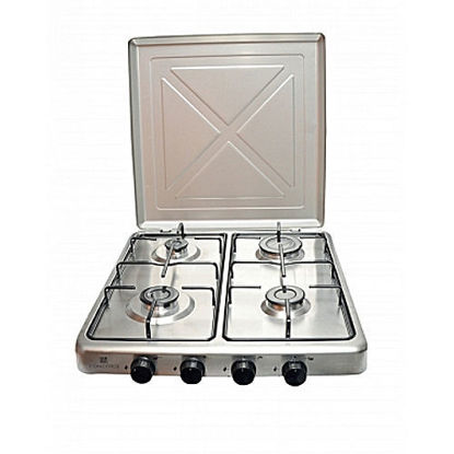 Agrandir l'image de Plaque à Gaz Inox 04 Foyers Automatique - 50*50*10 cm - Gris - Nunix - 04Mois Garantis Image de Plaque à Gaz Inox 04 Foyers Automatique - 50*50*10 cm - Gris - Nunix - 04Mois Garantis