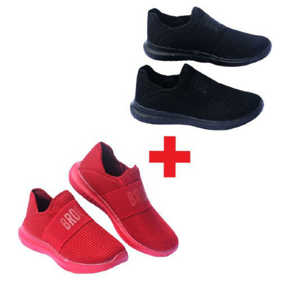 Image sur 02 paires de chaussures- noir et rouge