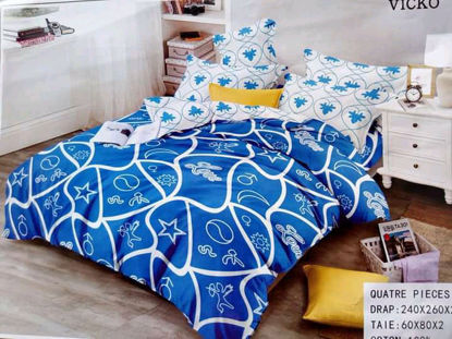 Image de 2Drap 3 Places + 2 taies D'Oreiller - multicolor