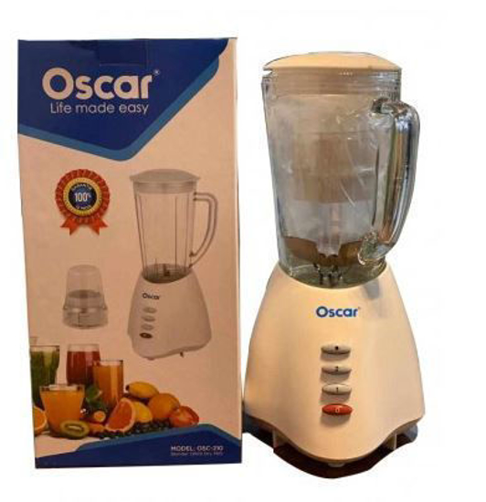 Mixeur Oscar avec bol en plastique  OSC-210 - 1.5L / 300W - Blanc -  06 mois de garantie-iziwayCameroun