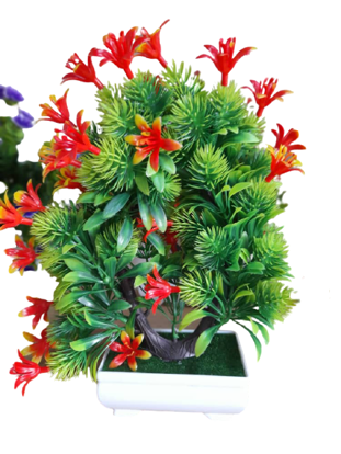 Pot de fleur artificiel - vert et rouge Pot de fleur artificiel - vert et rouge-iziwayCameroun