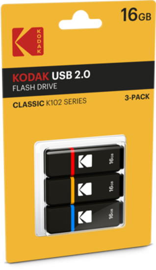 Image sur Pack de 03 Clés USB KODAK Classic K102 - 16 Go
