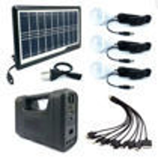 Image sur Kit panneau solaire -killo1 -3 ampoules + batterie + lampe de poche -Charge cellulaire