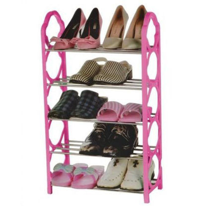 Image de Range-chaussures démontable - 5 Niveaux - Rose