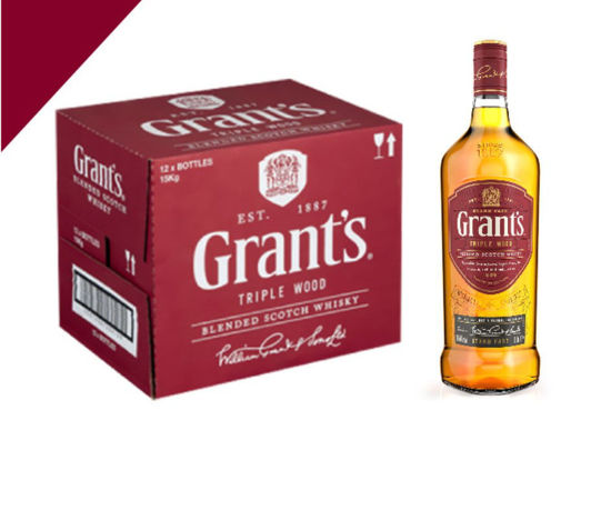 Pack de Whisky Grant's 6 ans - Triple wood - 75cl - 12 bouteilles-iziwaycameroun
