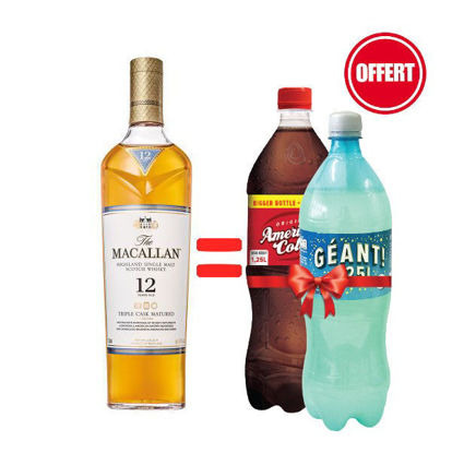 Image de Maccalan 12 years old  70CL - 40% + 1 Bubble UP 1,25L et 1 American Cola 1,25L offerts