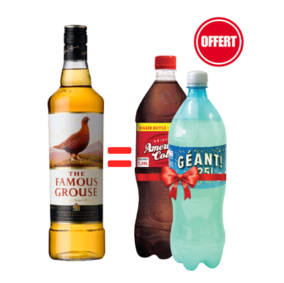 Agrandir l'image de Famous grouse 5 years - 1L + 1 Bubble UP 1,25L et 1 American Cola 1,25L offerts Image de Famous grouse 5 years - 1L + 1 Bubble UP 1,25L et 1 American Cola 1,25L offerts