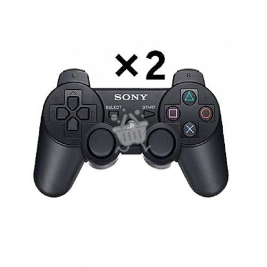 Image sur Manettes Sans Fil Pour PlayStation 3 Dual Shock - 2 Pièces - Noir
