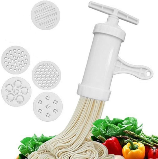 Image sur Fabricant de nouilles manuel, machine à pâtes à nouilles avec moule à 5 nouilles (1)