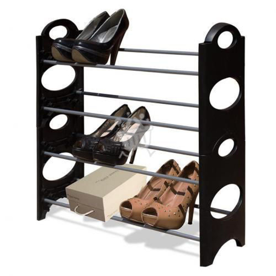 Image sur Range-Chaussures - 4 Niveaux - 64 x 20 x 64 cm - Noir