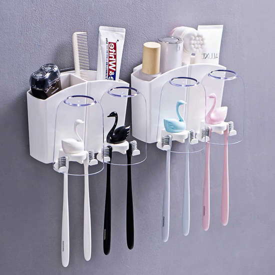 Image sur Support de Rangement Brosse à Dents et Dentifrice