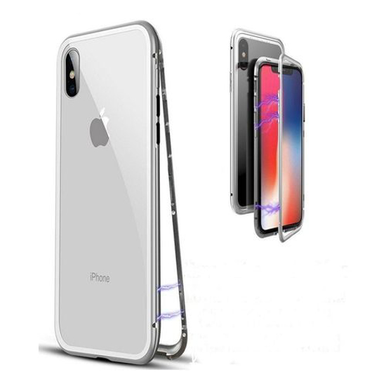 Image sur Protection Magnetique 360° Pour Samsung Galaxy S8 Plus - Blanc Et Transparent