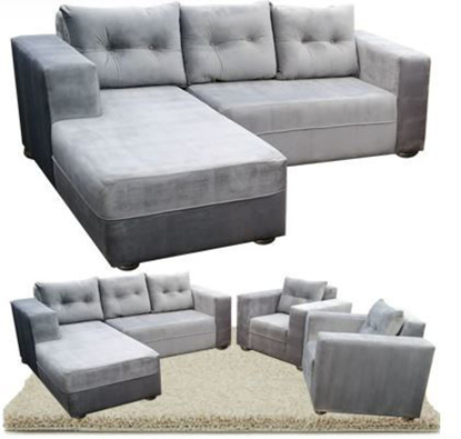 Salon complet en velours ( 01 Canapé Sofa + 02 Chaises ) - Gris Souris + Une horloge murale 3D - Autocollant - Chiffre Romain offerte Salon complet en velours ( 01 Canapé Sofa + 02 Chaises ) - Gris Souris + Une horloge murale 3D - Autocollant - Chiffre Romain offerte-iziwaycameroun