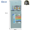 Réfrigérateur OSCAR OSC R120s - 120L - double porte - gris - 12 mois	