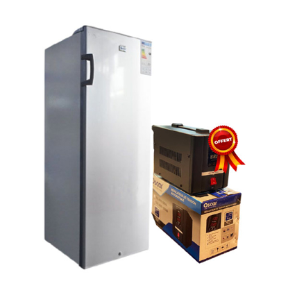 Agrandir l'image de Congélateur vertical Oscar Osc-CF185S - 185L - A+ - Garantie 06Mois + Régulateur de tension - 500VA Oscar offert Image de Congélateur vertical Oscar Osc-CF185S - 185L - A+ - Garantie 06Mois + Régulateur de tension - 500VA Oscar offert