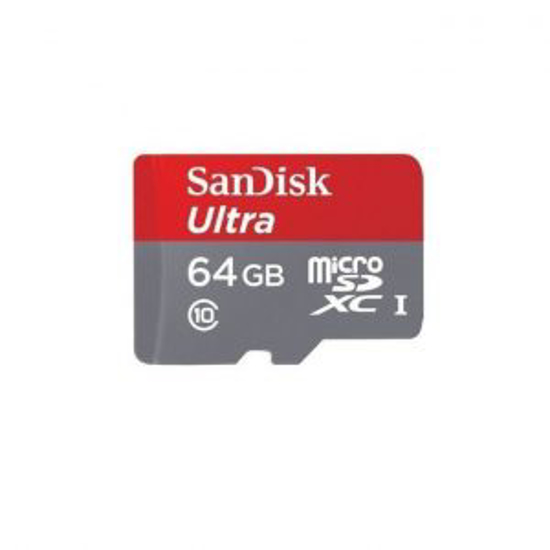 Image sur SanDisk Carte Mémoire + Sd Adapter - 64Go - 80Mb/S - Noir