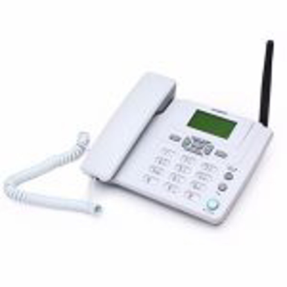 Image de Téléphone Fixe Avec Carte SIM À Technologie GSM Et Radio FM - Blanc