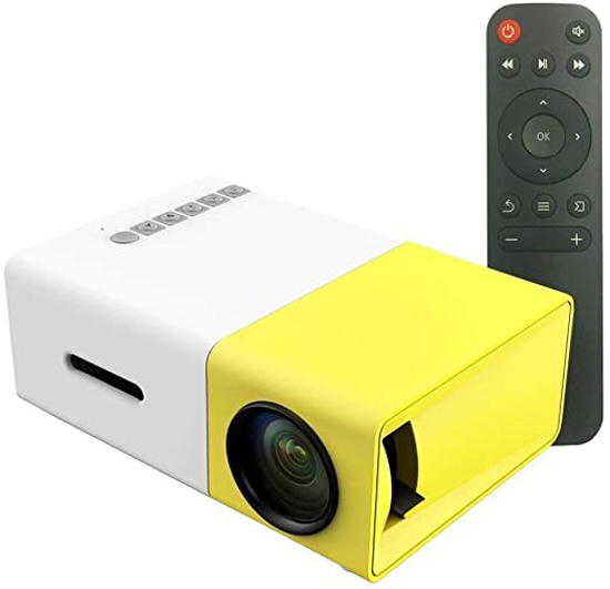 Image sur YG300 Mini Projecteur Led  video usb/hdmi et hd - Blanc Et Jaune