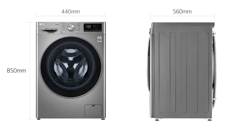 Machine à laver LG F4V5VGP2T 10KG gris argent 12 mois garantis