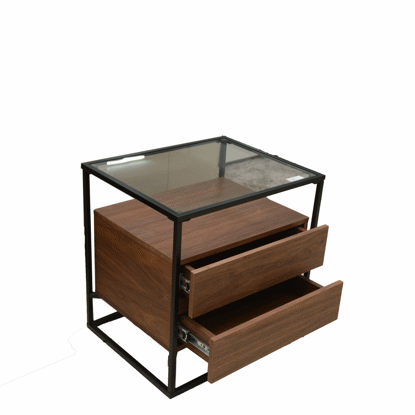 Image de TABLE DE COIN VITREE 54*43*54CM CLR W