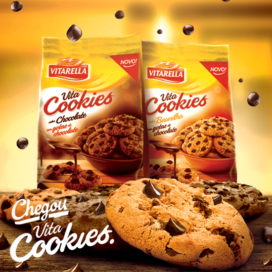 Image sur 2 paquets - Biscuits Cookies -  Vitarella au pépites de chocolat