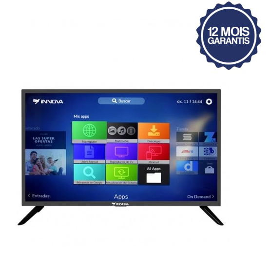 Smart TV Innova 32" Numérique - Full HD - Décodeur et régulateur intégrés - Android 8.0 - 1Go RAM/8Go ROM - Noir - Garantie 06Mois