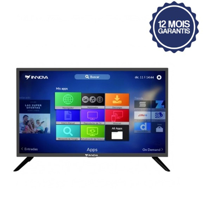 Smart TV Innova 32" Numérique - Full HD - Décodeur et régulateur intégrés - Android 8.0 - 1Go RAM/8Go ROM - Noir - Garantie 06Mois-iziwaycameroun Smart TV Innova 32" Numérique - Full HD - Décodeur et régulateur intégrés - Android 8.0 - 1Go RAM/8Go ROM - Noir - Garantie 06Mois
