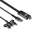 Image sur CÂBLE HDMI 3 EN 1 [LIGHTNING + MICRO USB + USB-C] 1M80