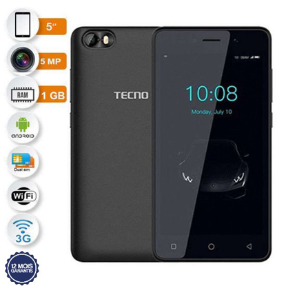 Tecno F1 - Smartphone - Dual Sim - 3G - 8GB/1GB - 2Mp/5Mp - Noir - 12 Mois garantis-iziwaycameroun Tecno F1 - Smartphone - Dual Sim - 3G - 8GB/1GB - 2Mp/5Mp - Noir - 12 Mois garantis