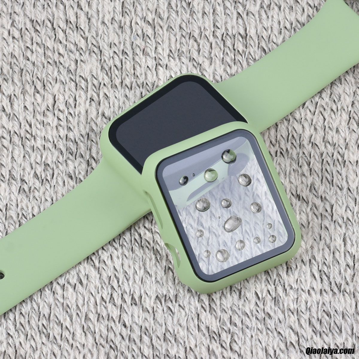 Bracelet Pour Apple Watch Silicone 44MM avec pochette et glace