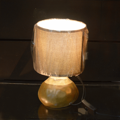 Image de LAMPE DE CHEVET 27 CM CLR GRIS 1C/12AC // 221356