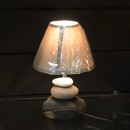 Image de LAMPE DE CHEVET 3 GALETS 32 CM EN ACIER // 221373