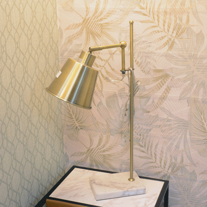 Image de LAMPE DE TABLE 63X16CM1C/1AC CLR OR // 211191