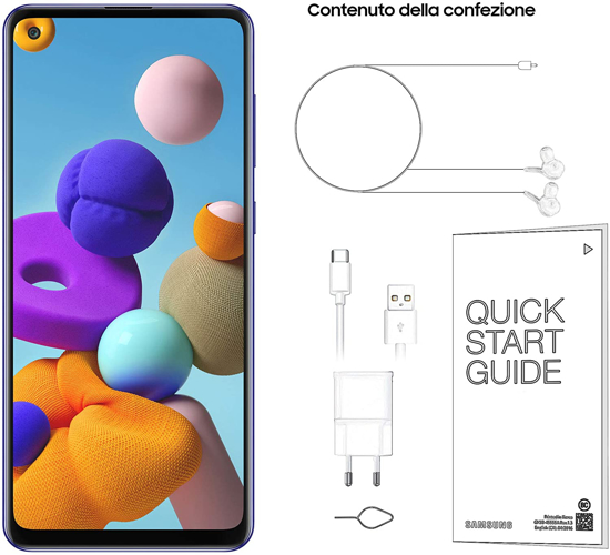 Image sur Samsung Galaxy A21s - 64GB+4GB - 48Mpx/16Mpx - Blanc - 12Mois Garantis