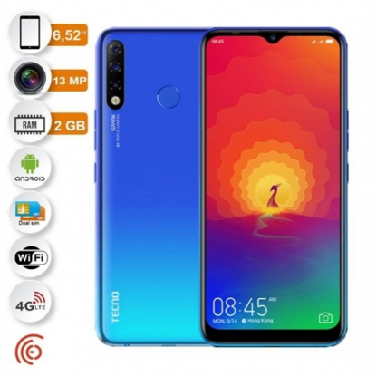 Agrandir l'image de Tecno Spark 4 2020 – 32 Go Memoire + 2 Go de RAM – Écran 6,52″ – Batterie 4 000 m Ah Image de Tecno Spark 4 2020 – 32 Go Memoire + 2 Go de RAM – Écran 6,52″ – Batterie 4 000 m Ah
