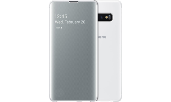 Image sur Pochette Samsung Clear View Cover Pour Galaxy S10 Plus - Blanc - 6 Mois