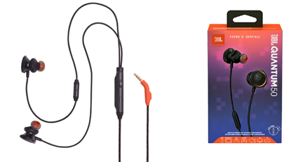Image de CASQUE DE JEU INTRA-AURICULAIRE FILAIRE JBL QUANTUM 50 avec technologie Twistlock - NOIR - 6 MOIS