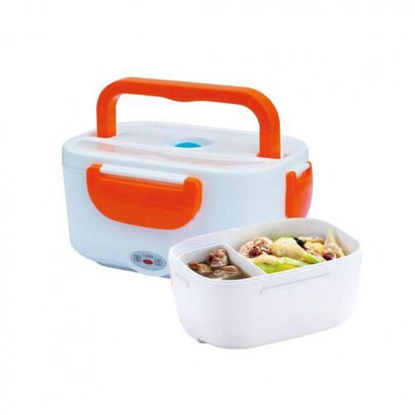 Image de Gamelle chauffante, boîte A Lunch Portatif Pour Chauffage Electrique D'Aliments - 40W - 220V - Blanc Et Orange